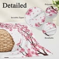 thumbnail image 3 of Cherry Flower Throw Pillow Covers, Spring Blossoms Pink Floral Branches Soft Breathable Pillow Cases with Invisible Zipper for Sleeping, Queen Size Pillowcases for Couch Bed Sofa Chair 20x30 Inches, 3 of 9