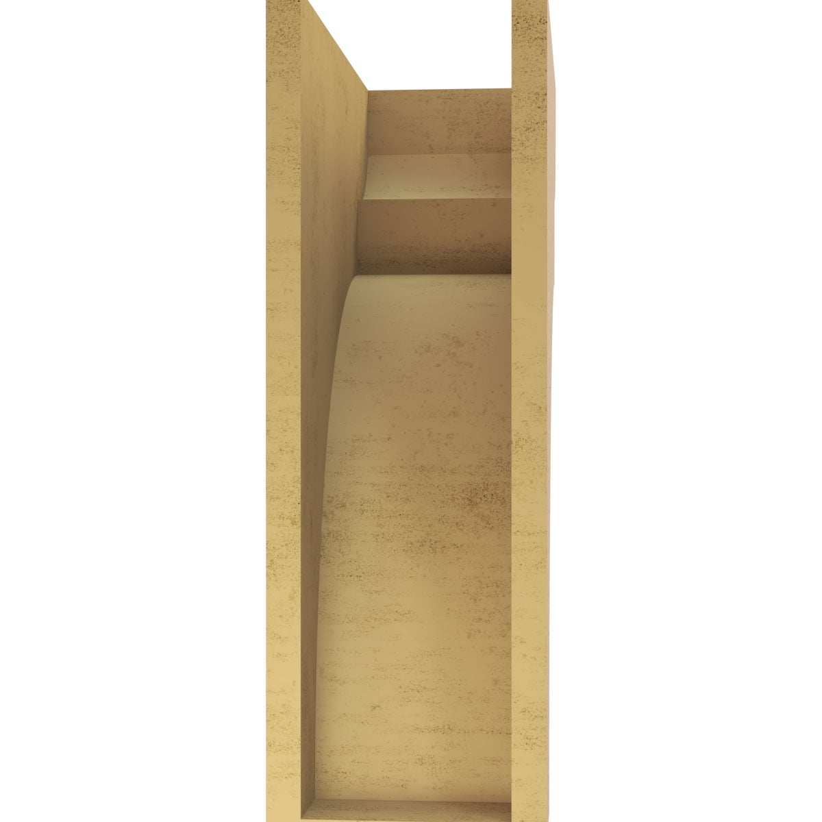 8"W x 16"D x 24"H Classic Yorktown Rough Cedar Woodgrain TimberThane Corbel, Primed Tan
