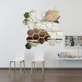 thumbnail image 2 of 36 pieces DIY wall stickers acrylic mirror sticker set suitable for hexagonal mirror wall stickers for living room bedroom decorationSilver Snake, 2 of 4