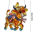 thumbnail image 3 of Adorno Colgante para Ventana con Forma de Vaca, de Acrílico Teñido, Estilo Rústico, Ideal para Ventanas, Jardines o Interiores. Atrapasueños Ligero con Cadena Metálica., 3 of 7
