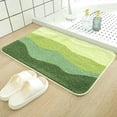 thumbnail image 2 of Green Bath Mat 20x31, Soft Absorbent Microfiber Bath Rugs, 2 of 8