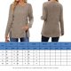 thumbnail image 2 of Blusa Mangas Largas Camisa Top Mujer Básico Ajuste Holgado Cuello Redondo Traje Diario Simple Kuymtek Caqui T XXL para Mujer, 2 of 6