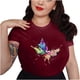 thumbnail image 1 of Blusa informal de manga corta con cuello redondo y estampado de verano a la moda para mujer Pompotops hkajfhjk468917, 1 of 5