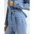 thumbnail image 4 of Sofia Jeans Women's Belted Cropped Trench Coat, Sizes XS-XXXL, 4 of 5