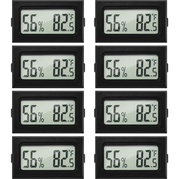 Thermomètre Hygromètre Intérieur, 8 Pièces Lcd Mini Digital