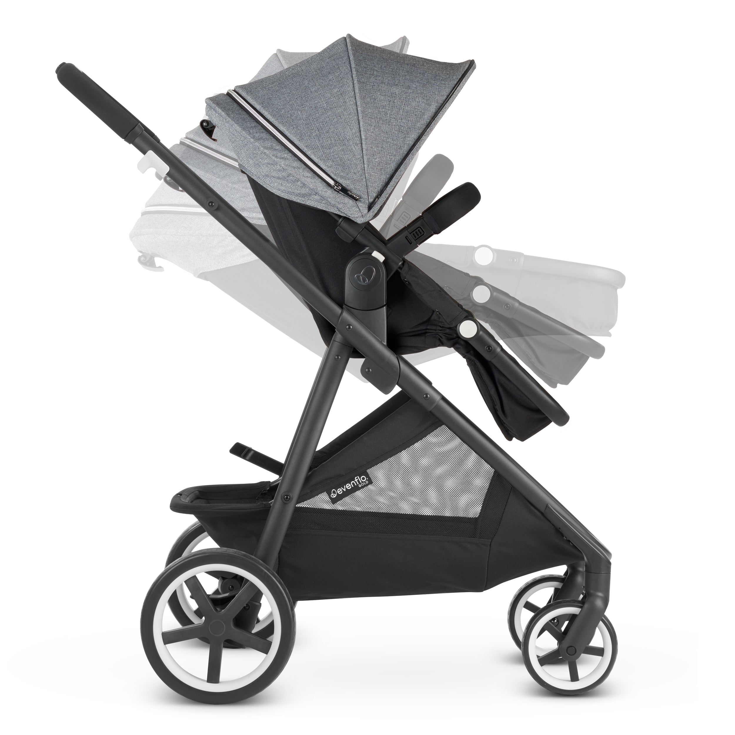 Evenflo Gold Shyft Travel System Stroller w/ Car Seat, Sapphire Blue