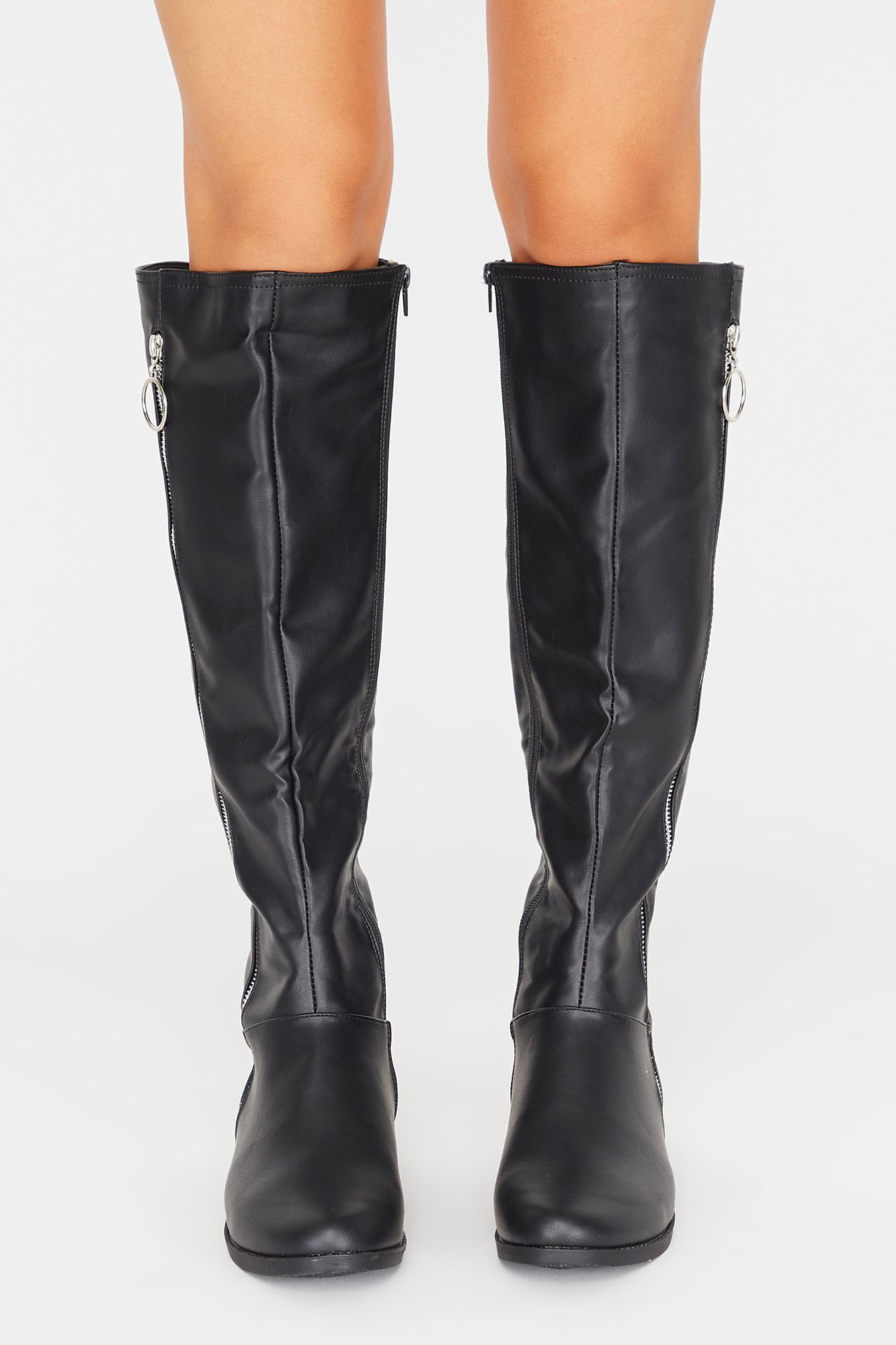 Urban Planet Women's Faux-Leather Knee 