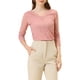 thumbnail image 1 of INSPIRAR CHIC Día de San Valentín Blusa de Encaje Floral de Manga Larga con Escote en V y Detalle de Encaje en el Dobladillo S Rosa, 1 of 6