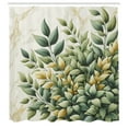 thumbnail image 2 of Ambesonne Eucalyptus Leaves Shower Curtain, Bold Branches, 69"Wx75"L, Laurel Green Eggshell, 2 of 4