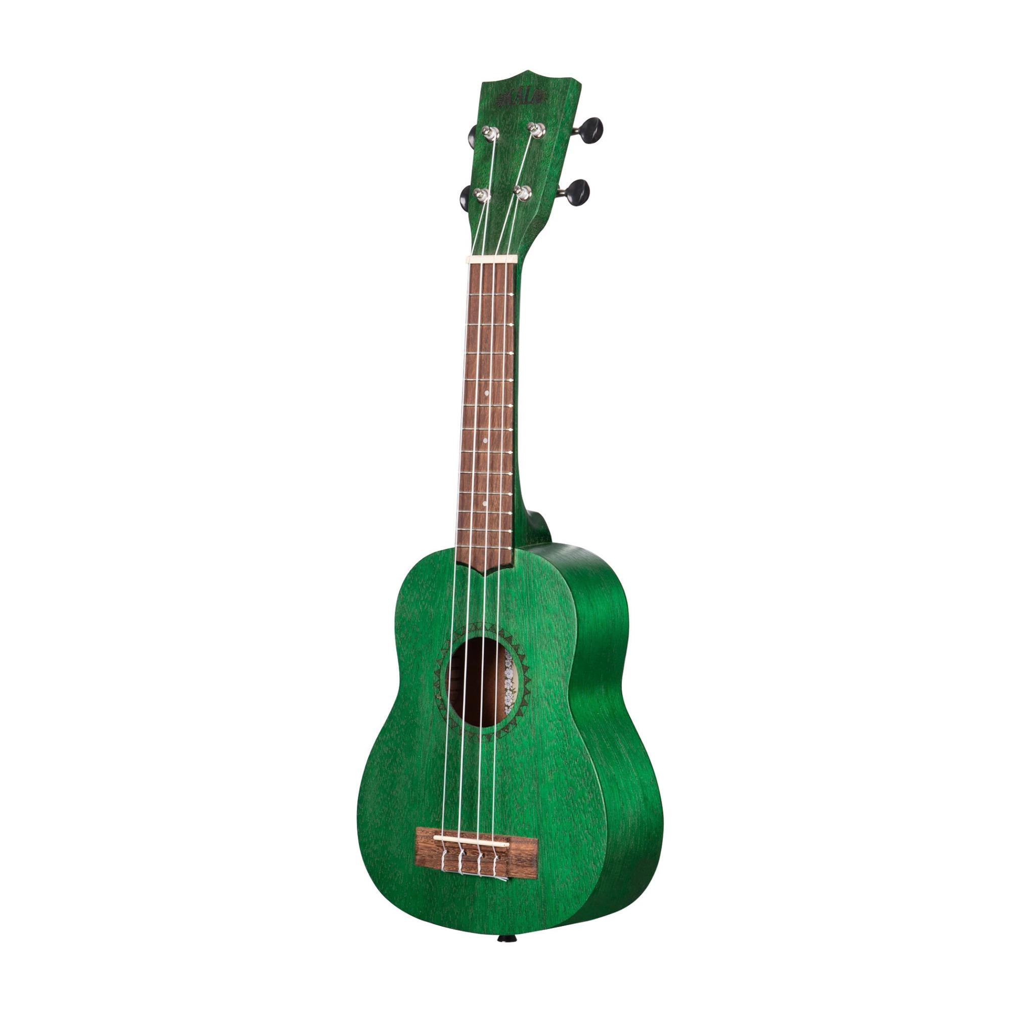 Kala Brand Music Co. Watercolor Meranti Collection, 4-String Ukulele, Right, Green, Soprano (KA-MRT-GRN-S)
