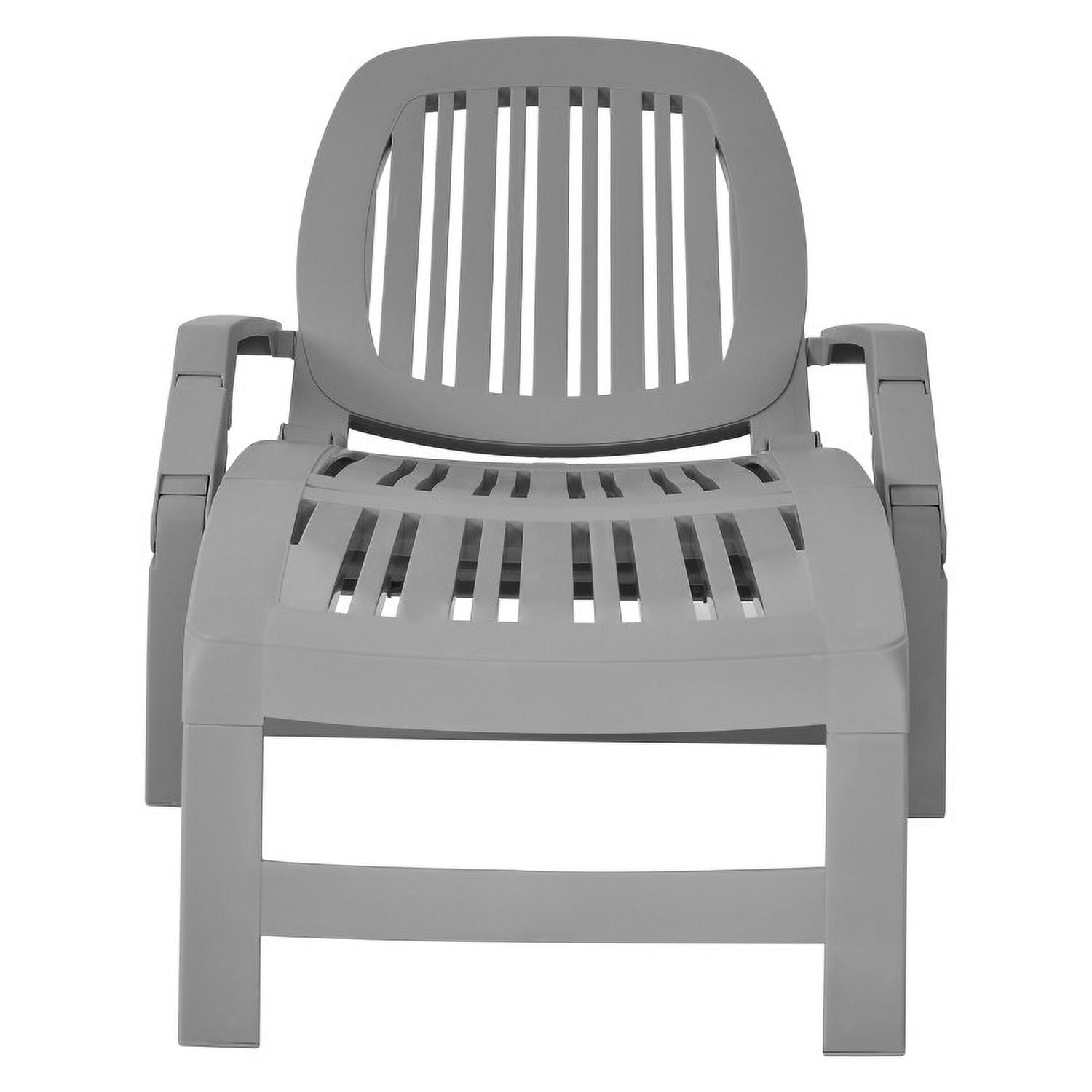 Aimee Lii Adjustable Patio Sun Lounger with Weather Resistant Wheels, Patio Loungers, Gray Aimee Lii Adjustable Patio Sun Lounger with Weather Resistant Wheels, Patio Loungers, Gray