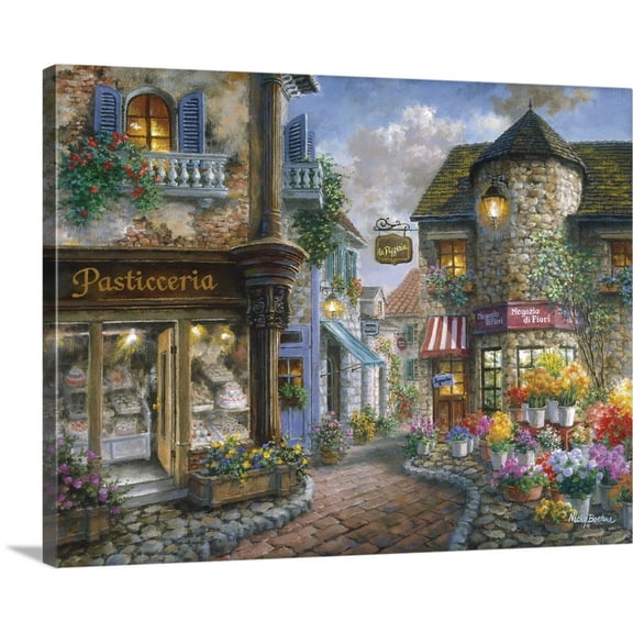 Great BIG Canvas | "Bello Piazza" Canvas Wall Art - 24x18