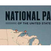 US National Parks Map 11x14 Print