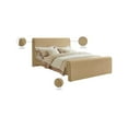 thumbnail image 2 of Meridian Furniture Sloan Camel Velvet Queen Bed, 2 of 7