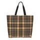 thumbnail image 1 of Balery khaki coffee plaid Bolsa Tote Estilo Estético con Cremalleras, Bolsa de Hombro, Bolsa de Compras Grande y Plegable, 1 of 8
