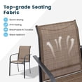 thumbnail image 3 of DIFY 5PCS Patio Dining Set,41" Round Metal Table with Umbrella Hole,4 Stackable Chairs,Brown, 3 of 7