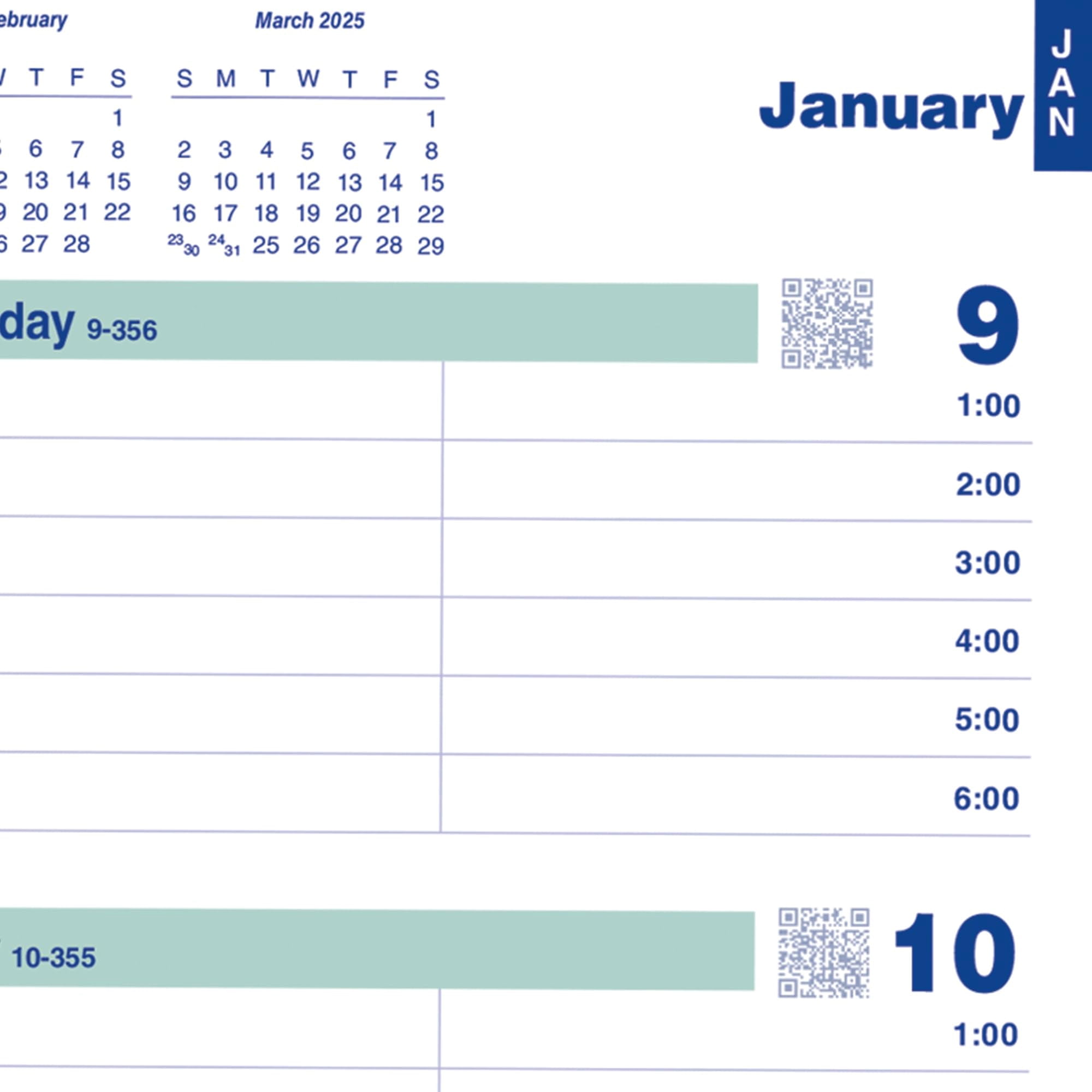 2025 Blueline Plan & Link™ Weekly Appointment Planner, 8" x 5", 50% Recycled, Black, January To December
