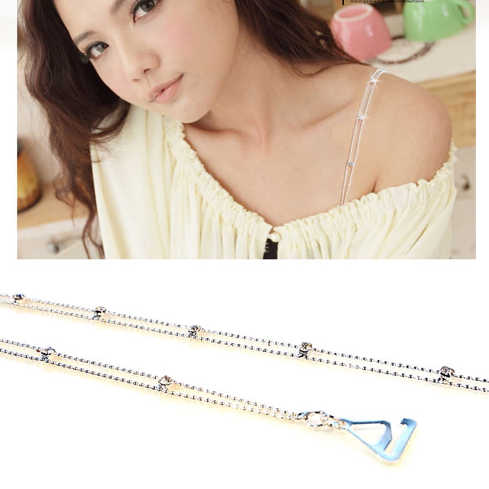 DualChain Decorative Bra Straps Bling Crystal Rhinestone Adjustable