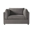 thumbnail image 5 of Roundhill Furniture Enda Pillow Back Fabric 3-Piece Sofa and Cuddler Chair Set, Carbon Gray, 5 of 11