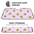 thumbnail image 3 of GZHJMY Car Front Windshield Sunshade UV Heat Protection, Foldable Auto Windshield Sun Visor for SUV Sedan Seamless Fruit Avocado, Car Sunscreen Blocks UV Rays Heat 51x27.5inch Keep Vehicle Cool, 3 of 5