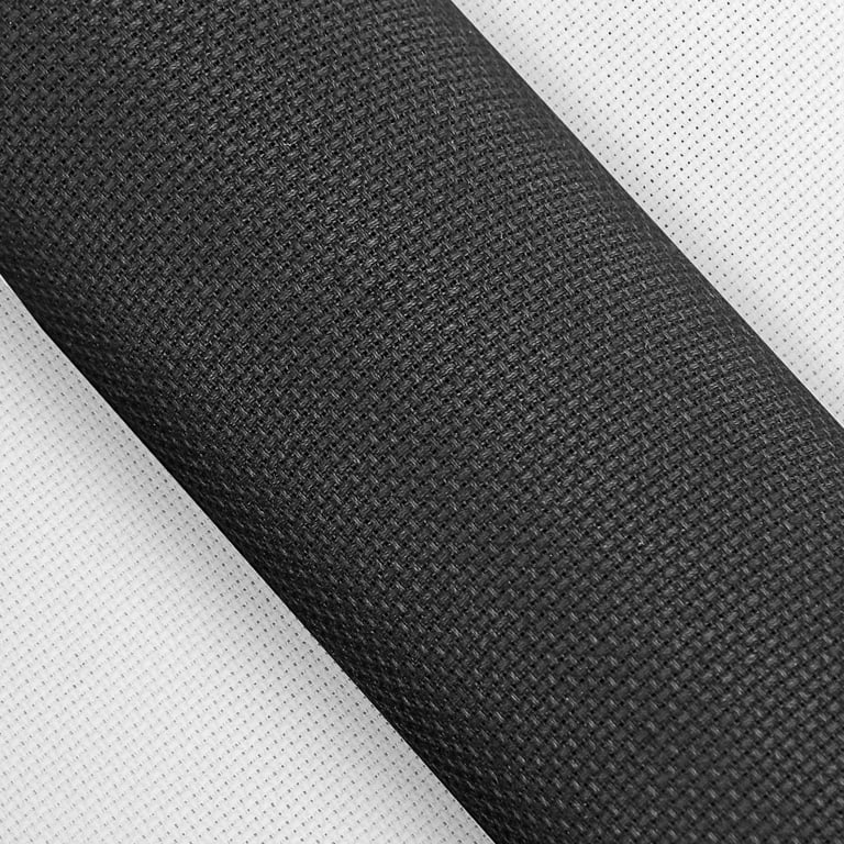 6PCS Aida Cloth 14 Count 3 Pieces Black Cross Stitch Fabric and White