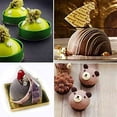 thumbnail image 4 of Autorización：Molde de silicona semiesfera grande de 6 cavidades, 2 paquetes de moldes para hornear para hacer chocolate, pastel, gelatina, mousse de cúpula Adepaton 2033807-1, 4 of 9