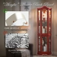 thumbnail image 3 of Curio Cabinet 70" Lighted Glass Corner Cabinet, Corner Display Cabinet with Adjustable Glass Shelves Vintage, Curio Display Cabinet Light Bulb Included, China Cabinet with 6 Shelve, 3 of 10