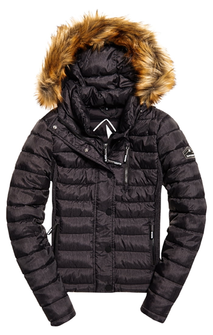 superdry luxe fuji double zip hood