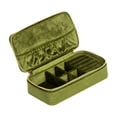 thumbnail image 2 of Caja organizadora de joyas con doble cremallera, estuche de colección portátil para guardar joyas. Aguacate Verde, 2 of 9