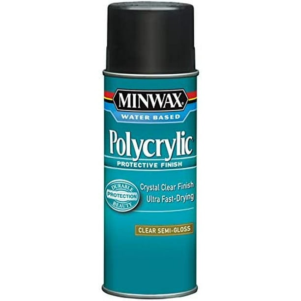 Minwax 34444000 Polycrylic Protective Finish Spray For Wood, Clear SemiGloss, 11.5 Oz. Aerosol