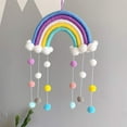 thumbnail image 4 of Rainbow Macrame Wall Hanging Home Decor Boho Room Decor Hand Woven Tapestry Kids Wall Decor (Ch5a-21) BANYUO Electrónica, 4 of 5