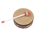 thumbnail image 1 of Yeacher Tambour à Main Orff Instrument de Percussion Musical Instrument de Batterie Portable avec Baguette 6 Po, 1 of 8
