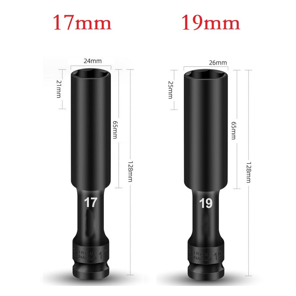 12Mm Drive Wrench Socket Set Range Of Head Sizes Thin Wall Design 17+19 Fangkenuo