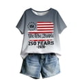 thumbnail image 6 of Only Moment American Pride Graphic Tee Crew Neck Short Sleeve Patriotic Graphic Tee 4th of July Independence Day Shirt Casual Short Sleeve Tops Light Blue,2XL, 6 of 9