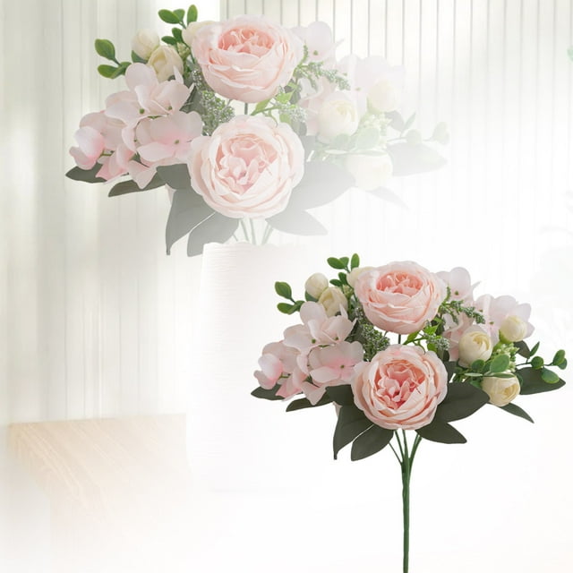 Realistic Faux Flower Bouquet, Lifesize, Durable Low-Maintenance, Customizable, Versatile For Home/Wedding/Parties, Ideal Gift