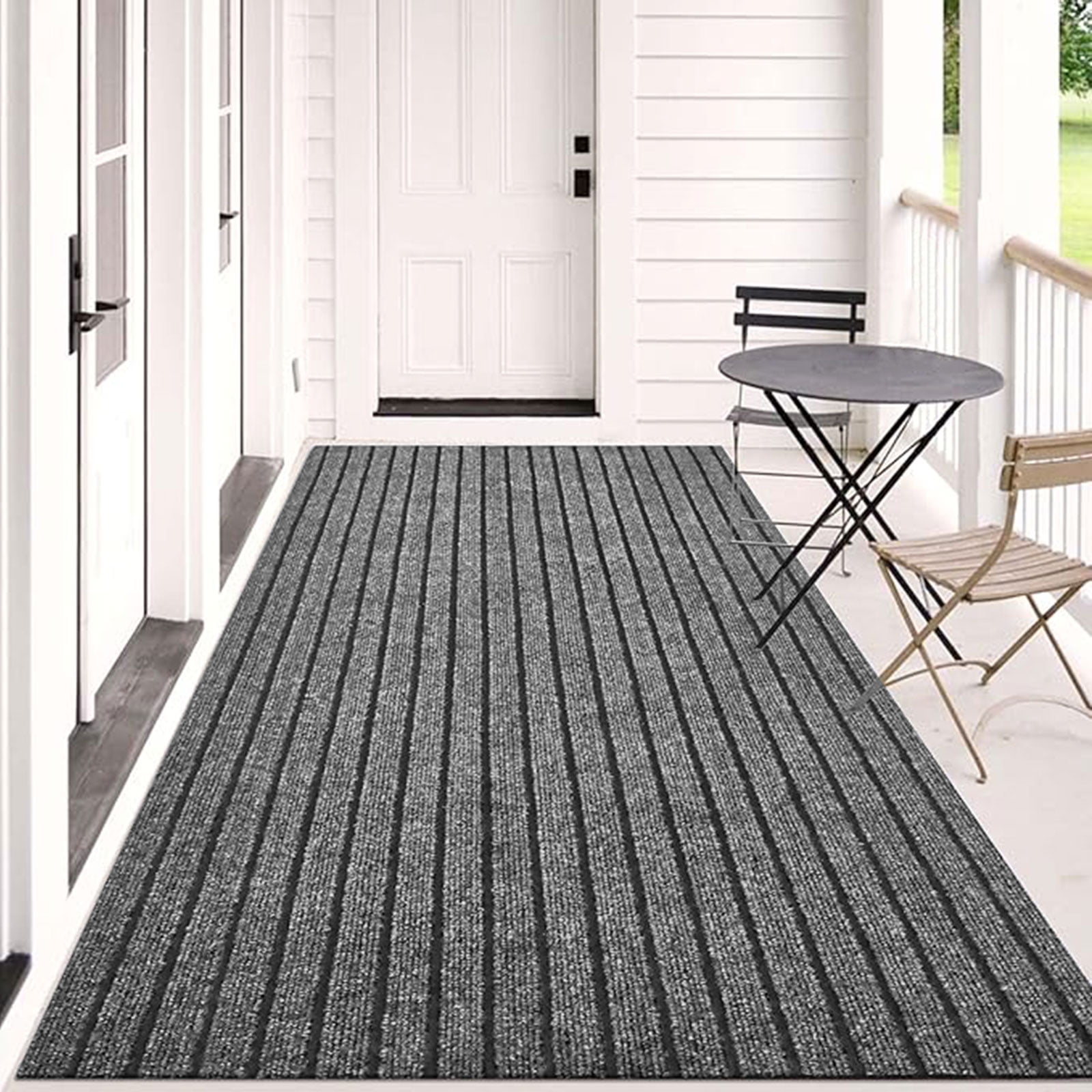 Semfri Runner Carpet Runner Rugs 3 x 6 ft Indoor Outdoor Rugs Area Rugs for Kitchen Bathroom Balcony Garage Entryway Stair Aisle Hallway Gray