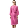 thumbnail image 1 of Women Robes Unisex Breathable Solid Color Bathrobe Splicing Home Clothes Robe Coat Woman Blending Pajamas, 1 of 6