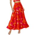 thumbnail image 1 of Falda BTFBM Midi con estampado floral Maxi para mujer Verano 2025, 1 of 6