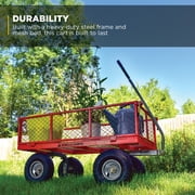 Gorilla Carts Steel Utility Cart with Removable Side Panels - 800 lb Capacity - Black