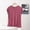 Red, variant on Women's Long Sleeve Round Neck Pullover Pajama Top Soft Polyester Solid Color Casual Loungewear for Home