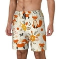 thumbnail image 2 of Xecao Flower Fox for Men's Swimming Trunks Swim Trunks Quick Dry Swim Shorts with Mesh Lining Funny Swimwear Bathing Suits, 2 of 9