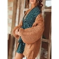 thumbnail image 4 of Womens Open Front Chunky Cardigan Cable Knit Oversized Cardigan Sweaters, 4 of 5