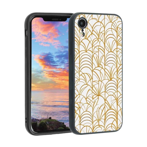 Abstract-boho-2 Phone Case, Degined for iPhone XR Case Men Women, Flexible Silicone Shockproof Case for iPhone XR