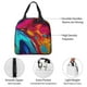 thumbnail image 4 of Fotbe Colorful Abstract Swirls Bolsa Térmica con Estampado y Forro de Aluminio Grueso Bolsa de Almuerzo con Bolsillo Frontal para Hombres y Mujeres, Ideal para Trabajo, Escuela, 4 of 8