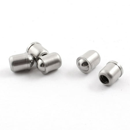 

5 Pcs 6mm x 7mm Silver Tone Stainless Steel Spring Ball Plunger