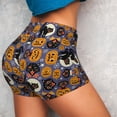 thumbnail image 4 of Lsque Spooky Cats And Halloween Pumpkins Pattern High Waisted Biker Shorts for Women-Tummy Control Fitness Athletic Workout Running Yoga Gym Shorts,Moisture-Wicking-Large, 4 of 9