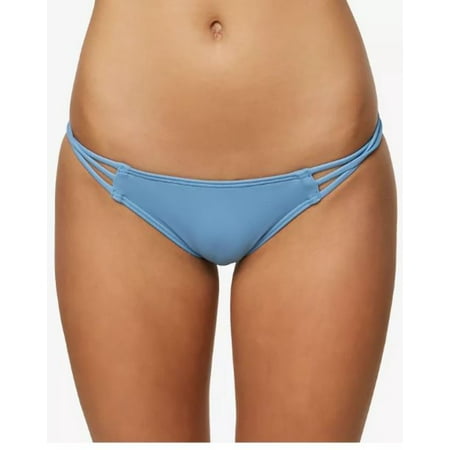 ONeill Juniors Salt Water Solid Strappy Cheeky Bikini Bottom  L/Navy