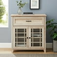 thumbnail image 2 of Manor Park Transitional Glass Door Accent Cabinet, White Oak, 2 of 9