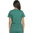 thumbnail image 3 of Dickies Essence Medical Scrubs Top for Women Mock Wrap DK804, L, Hunter Green, 3 of 6