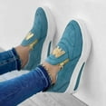 thumbnail image 3 of Mostsola Platform Loafers for Women Zipper Fashion Sneakers Suede Slip on Walking Shoes Wedges Heels, 3 of 4